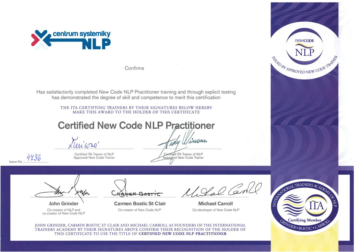 Certifikát NLP v Byznyse